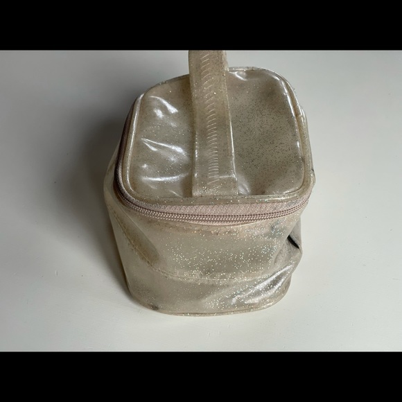 Vintage 80s Clear Glitter PVC Makeup Case - Picture 4 of 14